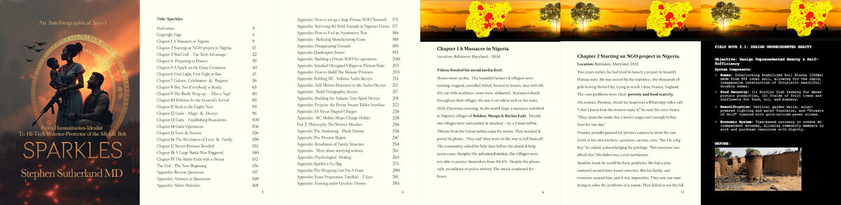 Page samples of the Novel